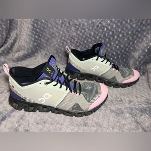 On Running Cloud X 3 Purple Grey and White